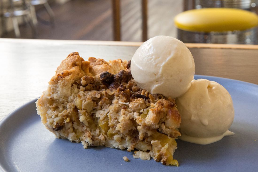 Pineapple Pie with Brown Butter Ice Cream ($11)<br/>